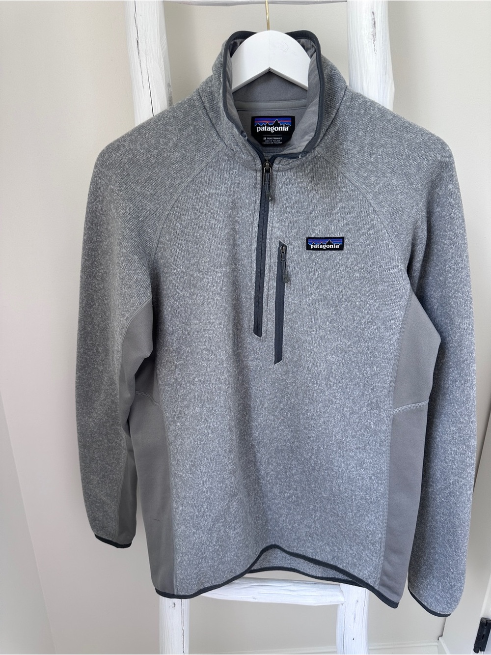 Patagonia Men's Better Sweater Quarter Zip Pullover Grey Sz M